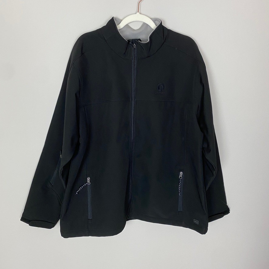 Schindler Elevator Charles River Mens XL Black Soft Shell Jacket Water Resistant