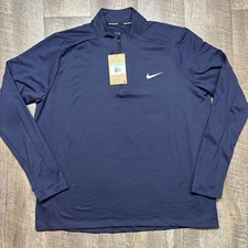 NWT Nike Dri-FIT Running Women's XL Element 1/4 Zip Navy Blue L/S