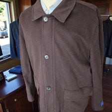 Nuovo cappotto Loro Piana Storm System 48r marrone Daniel Cremieux lunghezza media XL soprabito