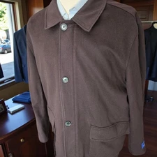 New Loro Piana Storm System Coat 48r Brown Daniel Cremieux Midlength XL Overcoat