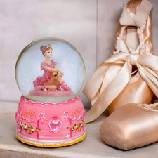 Ballerina Sitting 100mm Musical Snow Globe- Plays Swan Lake
