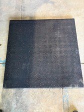 Used 1m x 1m x 43mm Red Fleck Rubber Gym Flooring Batches of 23 Tiles