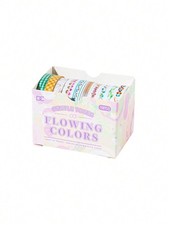 10 Rolls Flowing Colors Washi Tape 5mm x 2m D...