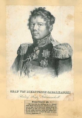 Portrait of Hans Karl Friedrich Anton Graf von Diebitsch und Narten