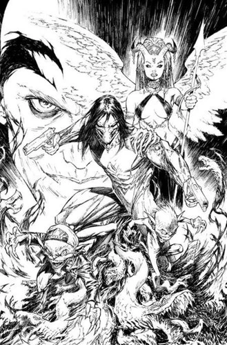 DARKNESS (2025) #1 CVR J 1:500 MARC SILVESTRI SIGNED B&W VIRGIN 12/10 PRESALE