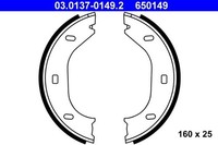 Bremsbackensatz Feststellbremse Hinten Ate 030137 01492 FÜR Alfa Romeo BMW
