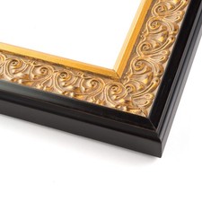 Picture Frame Moulding Wood 18Ft Bundle - Ornate Gold Finish - 1.75" Width - 3