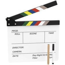 Acrylic Clapboard for Film, Photography, TV Production - 10.5  x 11.7  