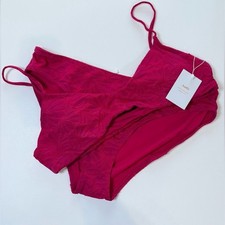 NWT Andie Bikini Set Molokai Top  The Bikini Bottom In Textured Floral Lava XL