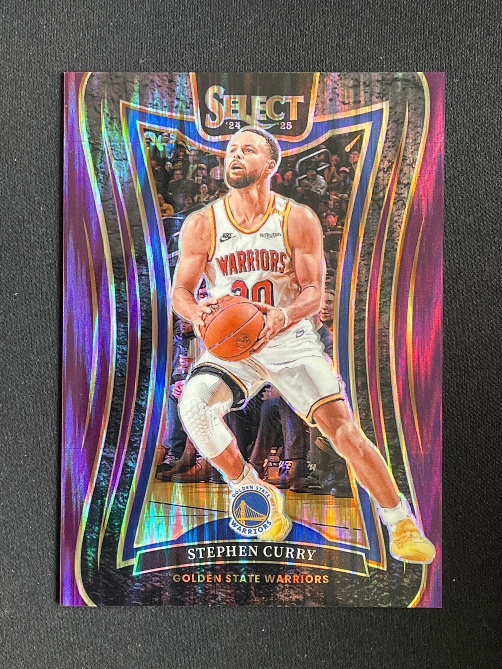 Stephen Curry 2024-25 Panini Select Mezzanine Level Purple Flash Prizm 179/249