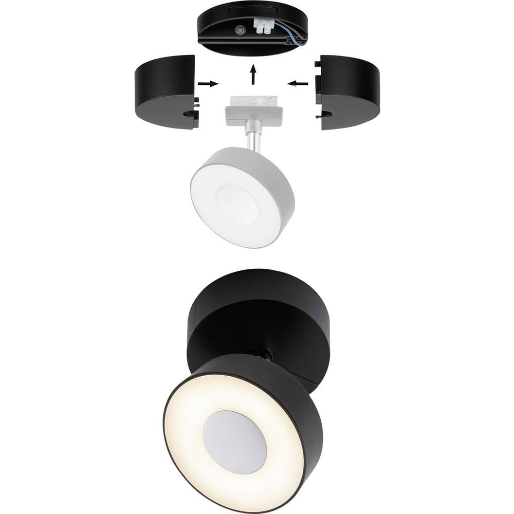 URail Paulmann noir luminaire rail plafond 230V moderne