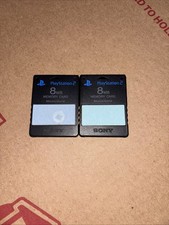 Official Sony PlayStation 2 PS2 8MB Magic Gate Memory Card Black Lot Of 2
