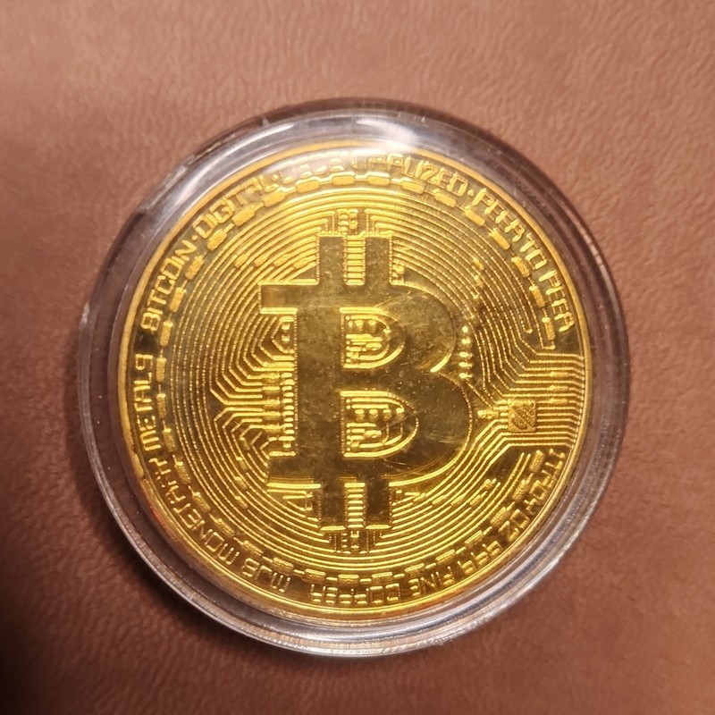 Bitcoin Crypto-Collectible Commemorative Physical Coin in Protective Capsule