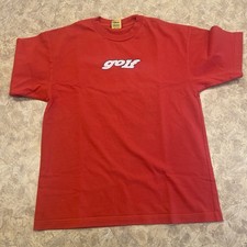 Golf Wang T-Shirt Sz S Red Tyler the Creator Cotton Logo Speed Flog Gnaw Rap