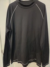 Adidas Climawarm Men's Size L Black Long Sleeve Base Layer Shirt Polyester EUC