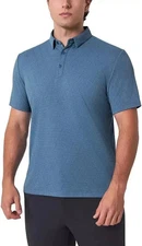 Modern Ambition Short Sleeve Shirt Moisture-Wicking Stretch Casual Large Blue