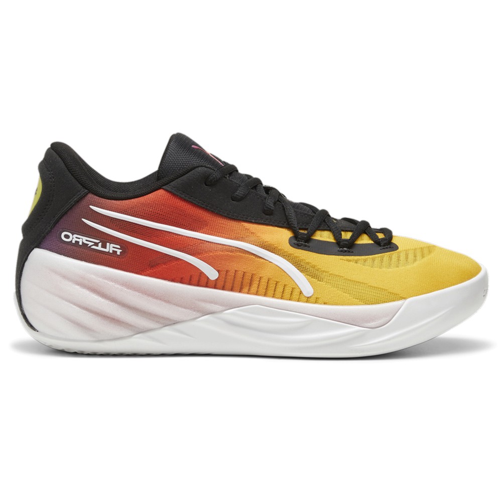 PUMA AllPro Nitro Showtime Basketball Shoes for Men in Black Orange Yellow