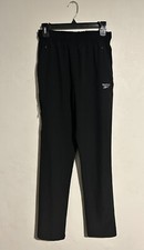 Reebok Women's Size S/CH/P Athletic Wind Pants Zip Ankles Black Zip Pocket