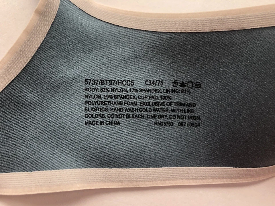 Sujetador con aros Barely There Simply The One 5737 34C azul nuevo con etiquetas Foto 4 de 4