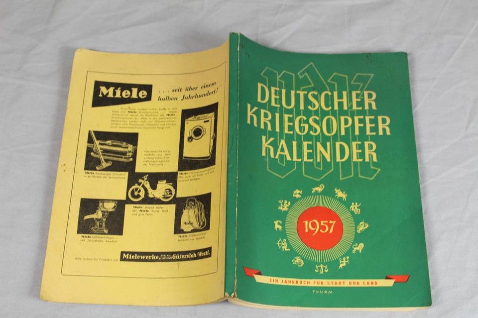 Book German War Victims Calendar 1957 Year Book for City And Land