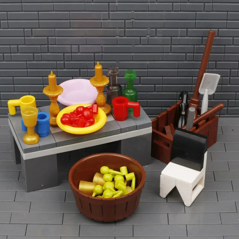 Placa de Guitarra Mochila Cesta Barril City Accesorio Para LEGO Bloque de Construcción Ladrillo Foto 3 de 4