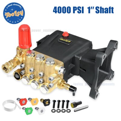 TOOLCY 4000 PSI Triplex Pressure Washer Pump 1'' Shaft Horizontal Plunger 4.2 GPM