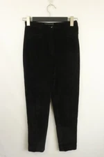 GIANNI VERSACE Black Velvet Striaght Dress Pants Size W28