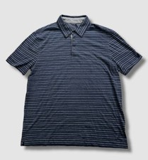  50 Nautica Men's Blue Stripe Short Sleeve Polo Shirt Size L