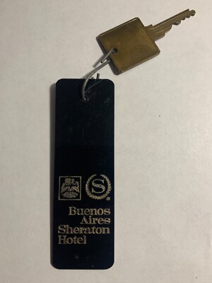 Buenos Aries Sheraton Hotel Motel Room Key Fob & Key Argentina #2005 RARE