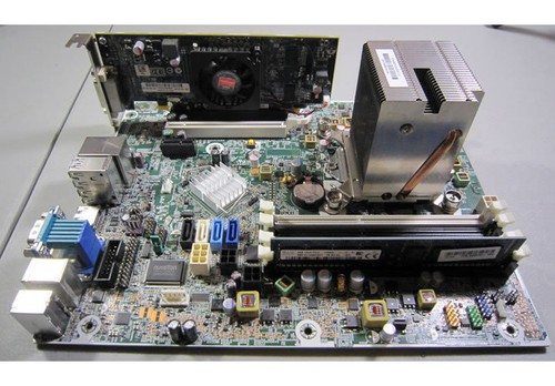 hp compaq elite 8300 sff i5 motherboard, 4gb ram, dual video