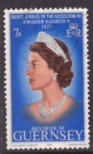 Guernsey 1977 Silver Jubilee Queen Elizabeth 7p Fine Used SG 149 VGC