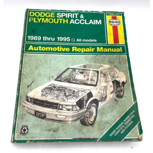 Vtg. Haynes 30060 Dodge Spirit Plymouth Acclaim Repair Manual - Picture 1 of 2