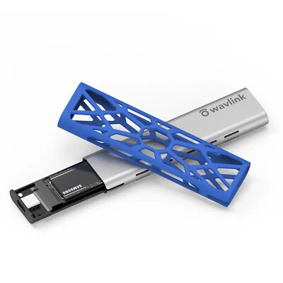 WAVLINK Adaptador de gabinete NVMe M.2 USB 3.2 SSD de 10 Gbps para NVMe PCIe M-Key/M+B Key