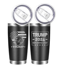 Trump 2024 20oz 2 Sided Lasered Insulated Tumbler Keep America Great MAGA