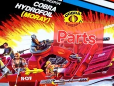 Revise 08/10/2025 ARAH GI Joe 1985 Cobra Moray Hydrofoil Parts - You Choose -