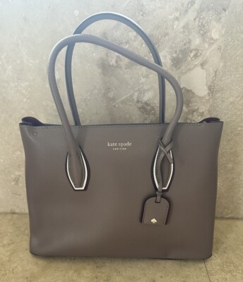 NWT Kate Spade New York Eva Shadow Anchor Medium Top Zip Satchel Brown 