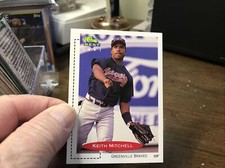 1991 Classic Best # 224 - Keith Mitchell - Greenville Braves	- OF