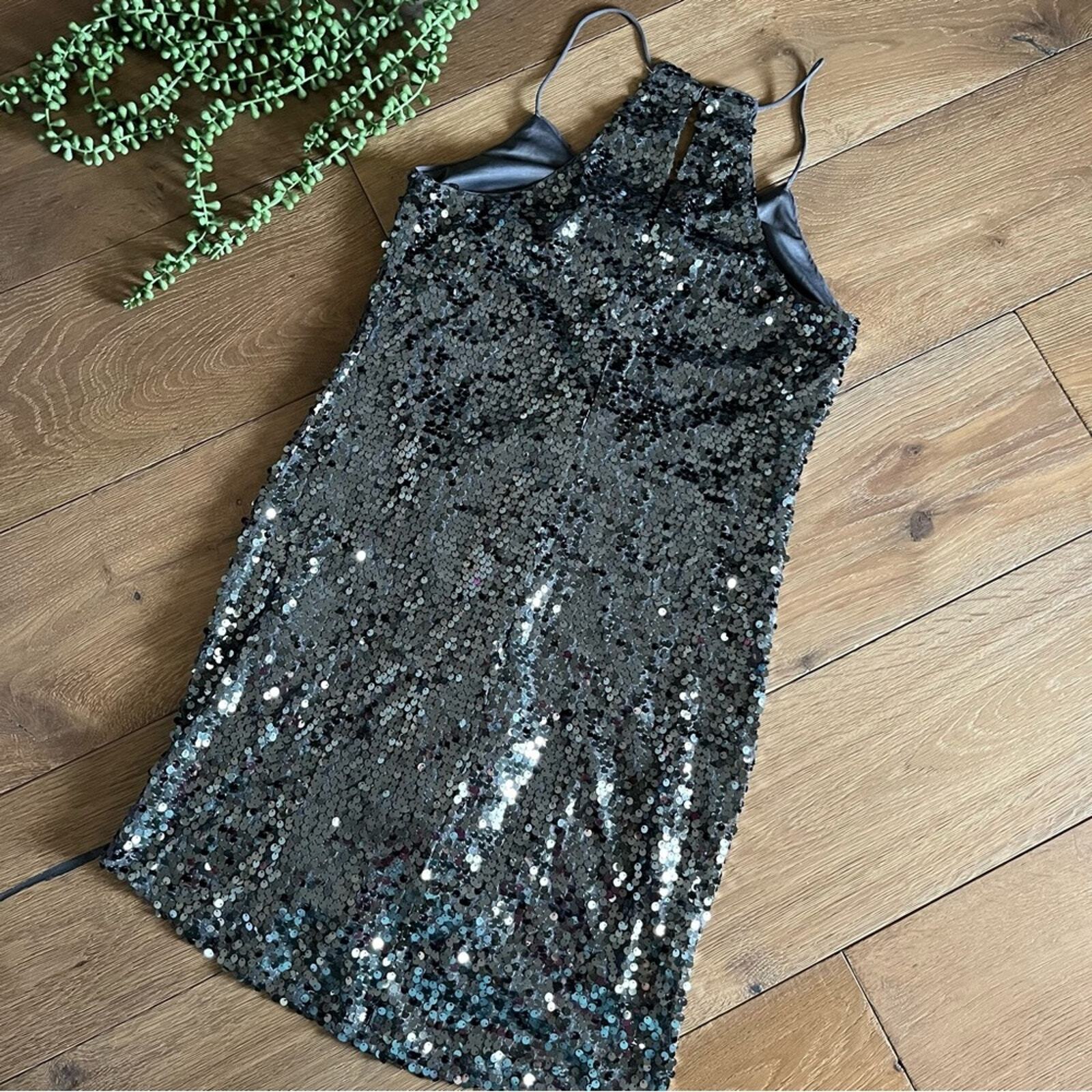 Express Sequin Dress Silver small - image 2