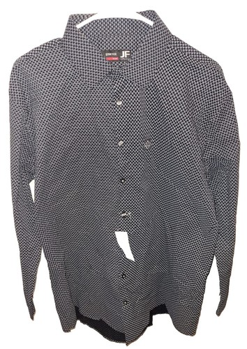 Chemise Homme J.FERRAR 100% Coton Rayée - Taille 4X/4XG (Big & Tall), Manches Longues, Neuve Sans étiquettes
