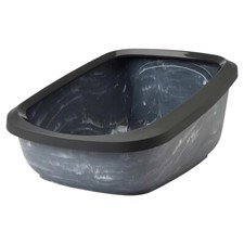 SAVIC Litter Box Aseo Jumbo Marble 67.5x48.5cm Grey/White Extra Large