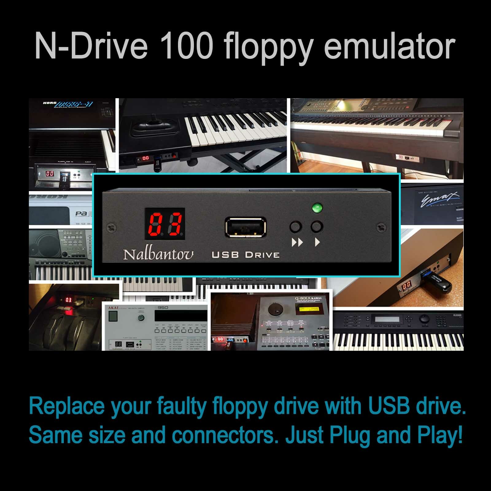 Nalbantov N-Drive 100 USB Floppy Emulator for Yamaha TX16W-image