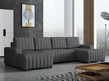 Symmetrical Corner Sofa Bed HUGO U DB with Storage Container Springs New