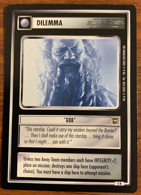 2001 Decipher Star Trek The Motion Pictures #3R God Used Free Shipping ...