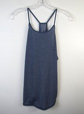 Lululemon Size Small Blue Stretch Open back Spaghetti Strap Stride To Tide Tank