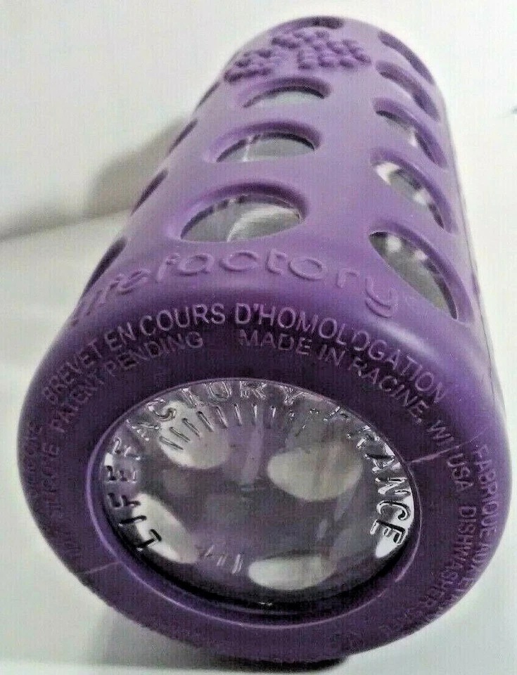 Botella de vidrio Lifefactory con tapa, púrpura niño tamaño 9 oz Foto 4 de 4