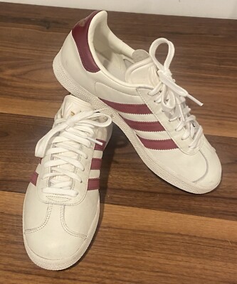 Adidas Originals Gazelle, Men's Size 7.5 - Ivory w/Crimson Stripes/Roll  Tide! | eBay
