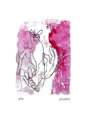 Giclee Print Armin Mueller - Stahl '' Ich schenk Dir eine Blume '' handsigniert