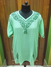 HANDMADE KURTA KURTI ETHNIC CHIKAN EMBROIDERY TUNIC GEORGETTE TOP 2XL 3XL 4XL