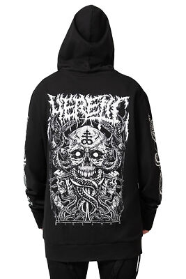 Killstar Kapuzenjacke - Anders Zip  Totenschädel Gothic Punk