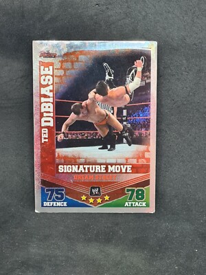 (Z4) Ted Dibiase Foil Karten Slam Attax Mayhem 2010 Topps Raw Signature 